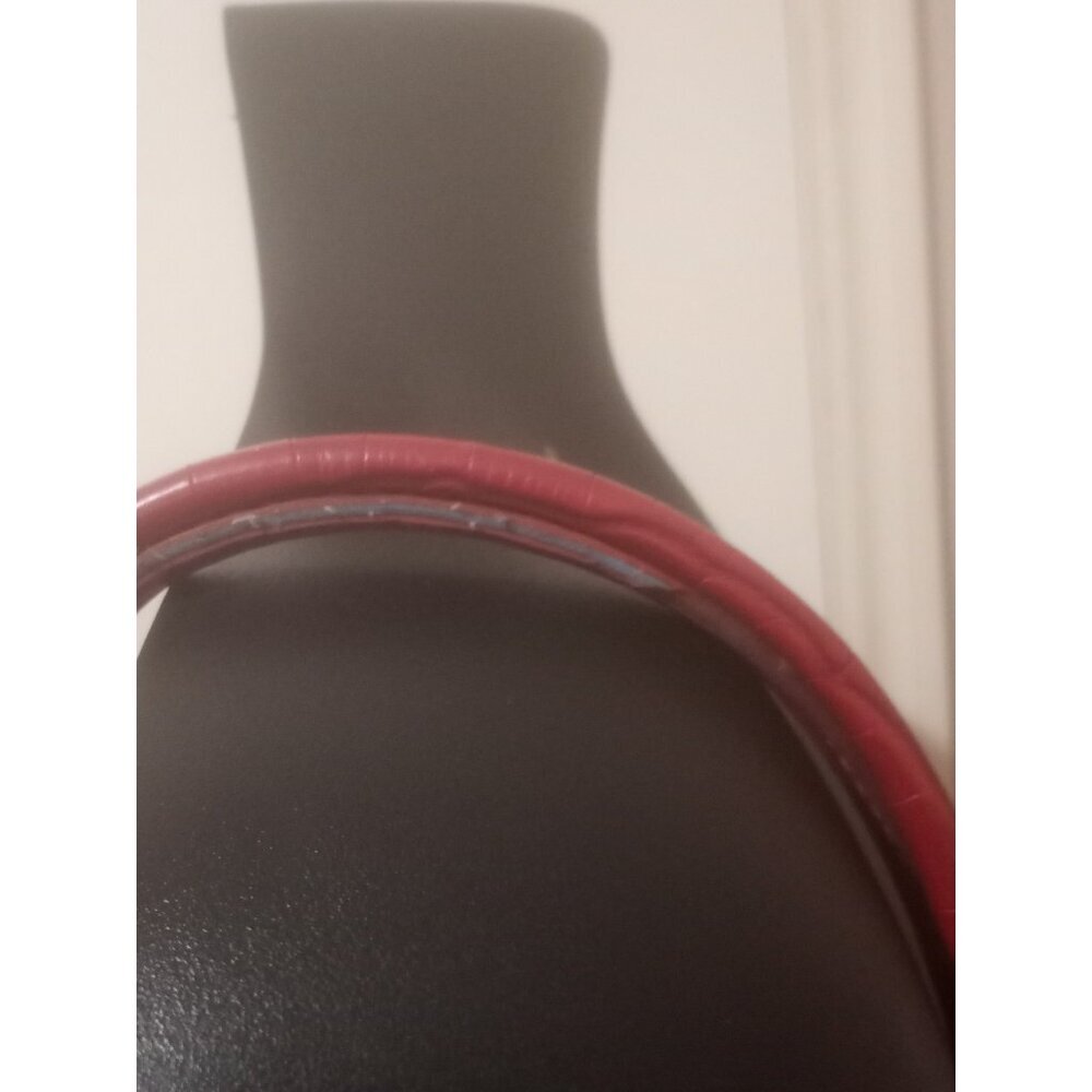 PRADA MILANO Gray Red Leather-Canvas Shoulder Bag Purse - Picture 9 of 13